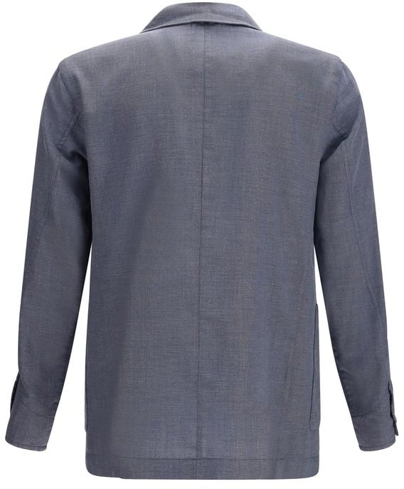 Finamore 1925 Napoli Finamore Gray Wool Oves Aries Jacket Grijs