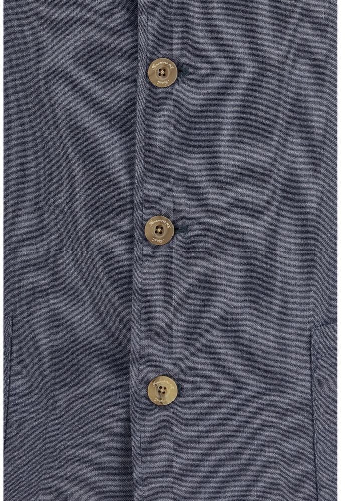 Finamore 1925 Napoli Finamore Gray Wool Oves Aries Jacket Grijs