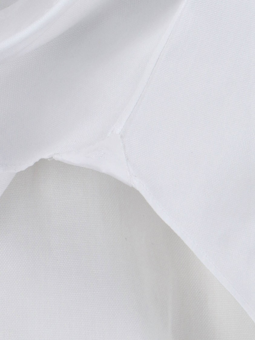 Finamore 1925 Napoli Timeless White Button-Down Shirt With Structured Collar Wit