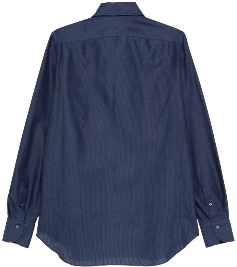 Finamore 1925 Napoli Shirts Blue Blauw