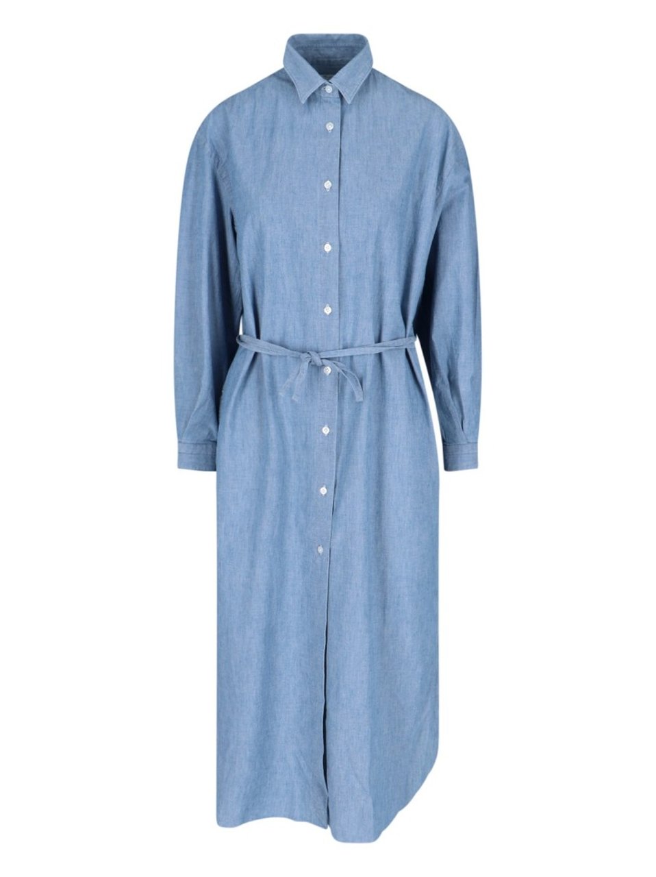 Finamore 1925 Napoli Maxi Shirt Dress – Light Blue Blauw
