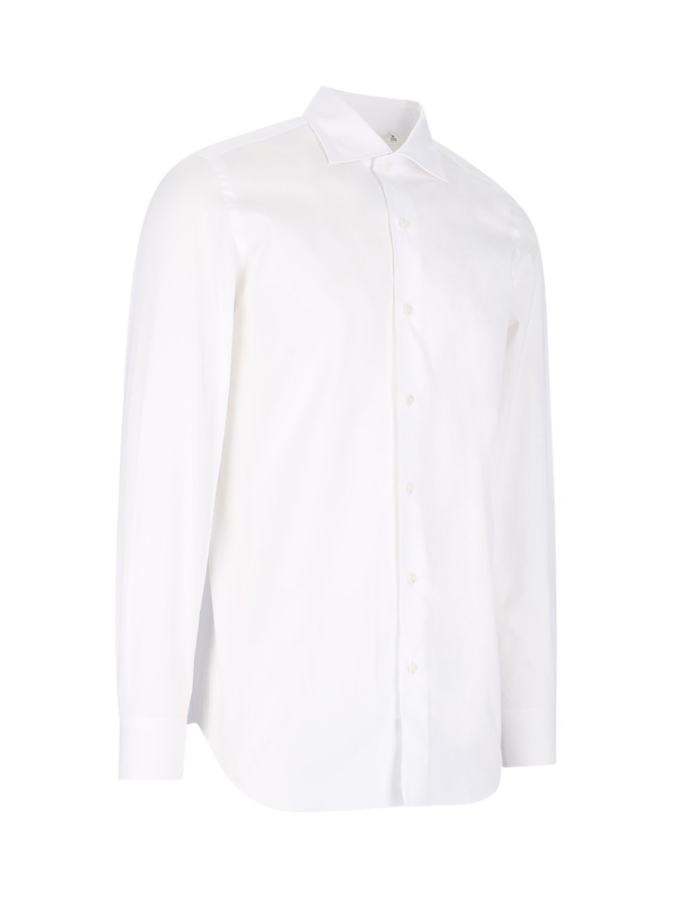 Finamore 1925 Napoli White Cotton Classic Shirt Wit