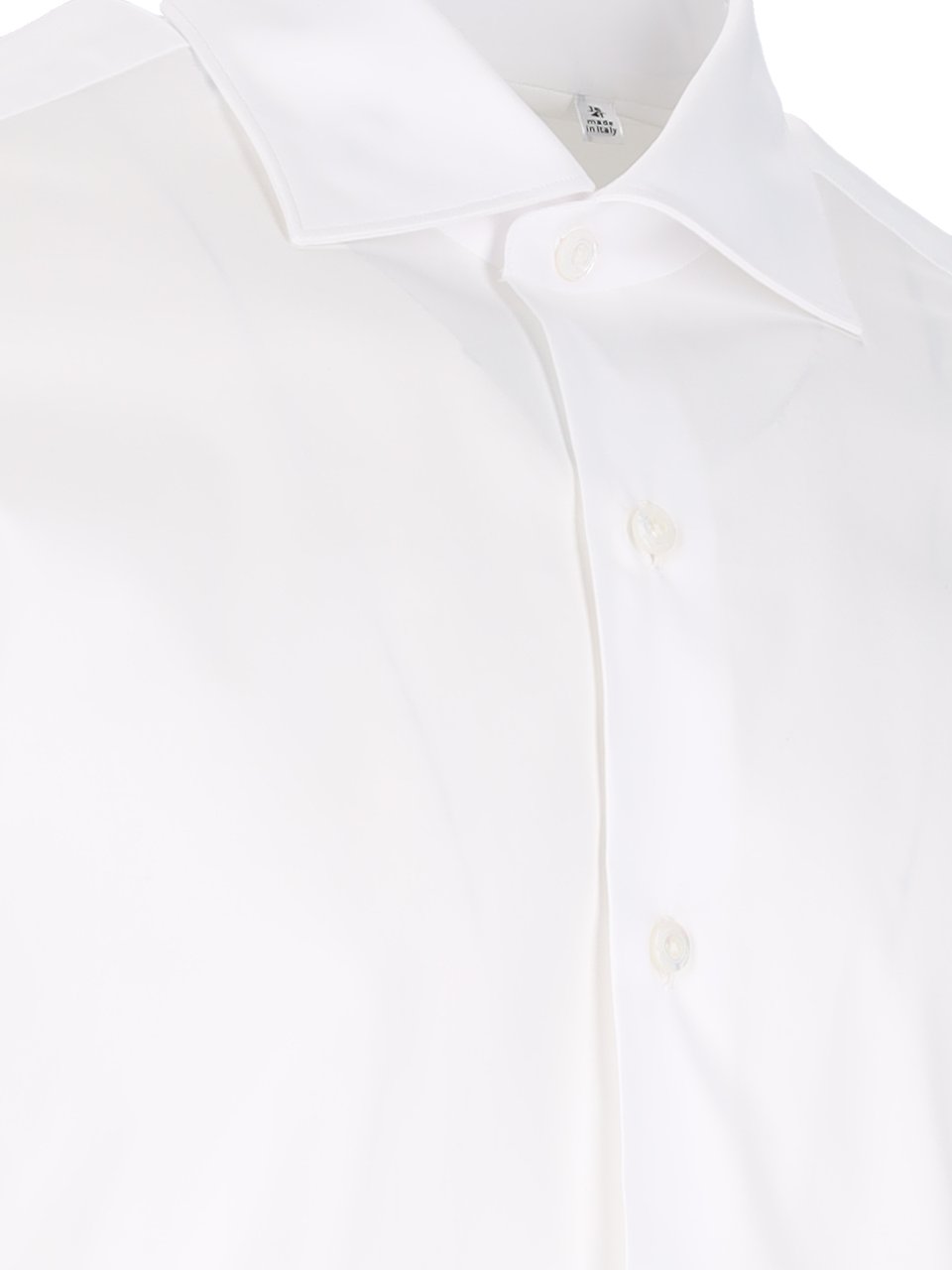 Finamore 1925 Napoli White Cotton Classic Shirt Wit