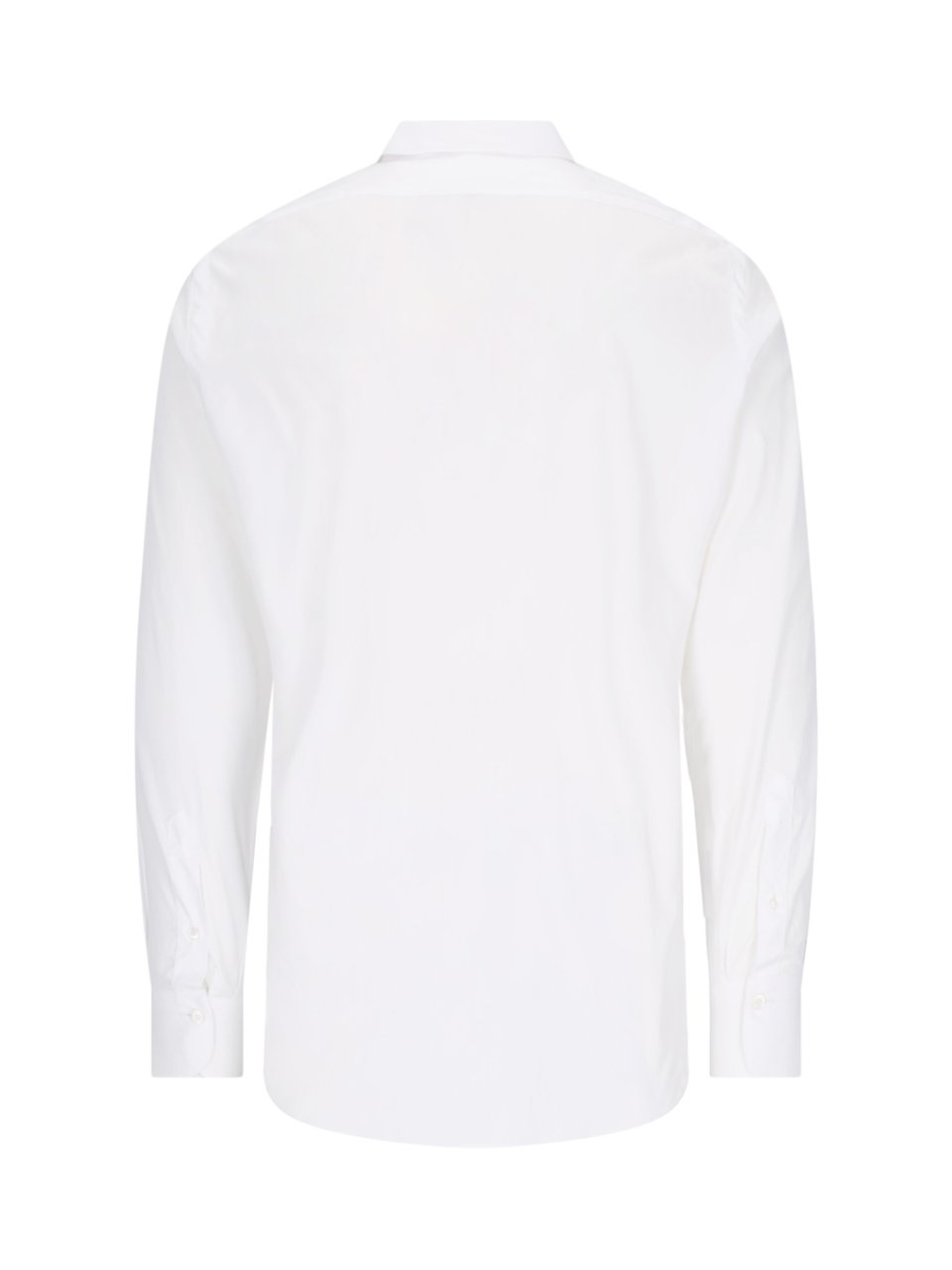 Finamore 1925 Napoli White Cotton Classic Shirt Wit