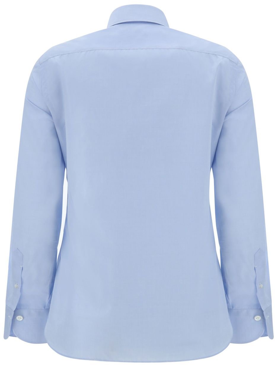 Finamore 1925 Napoli Shirts Clear Blue Blauw