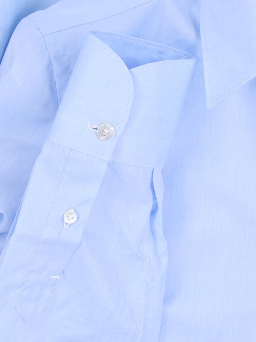 Finamore 1925 Napoli Classic Cotton Shirt – Light Blue Blauw