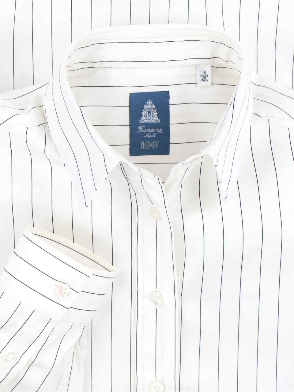 Finamore 1925 Napoli White Napoli Traveller Shirt Wit