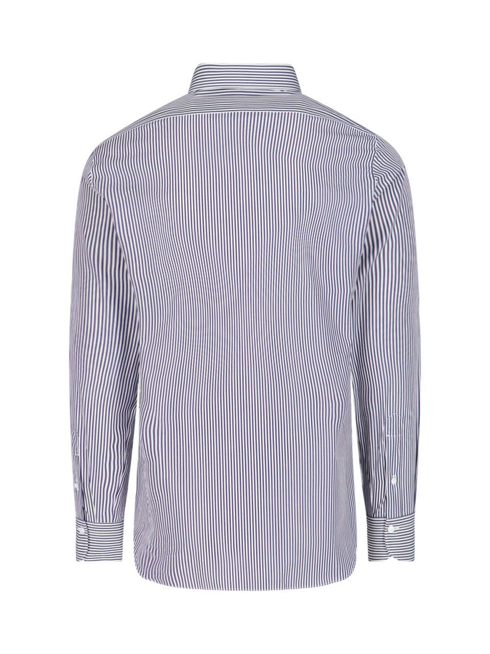 Finamore 1925 Napoli Vertical Striped Finamore 1925 Cotton Shirt Blauw