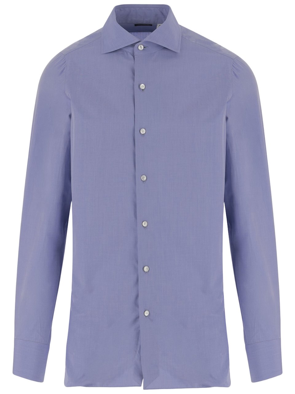 Finamore 1925 Napoli Classic Collar Cotton Shirt Blauw