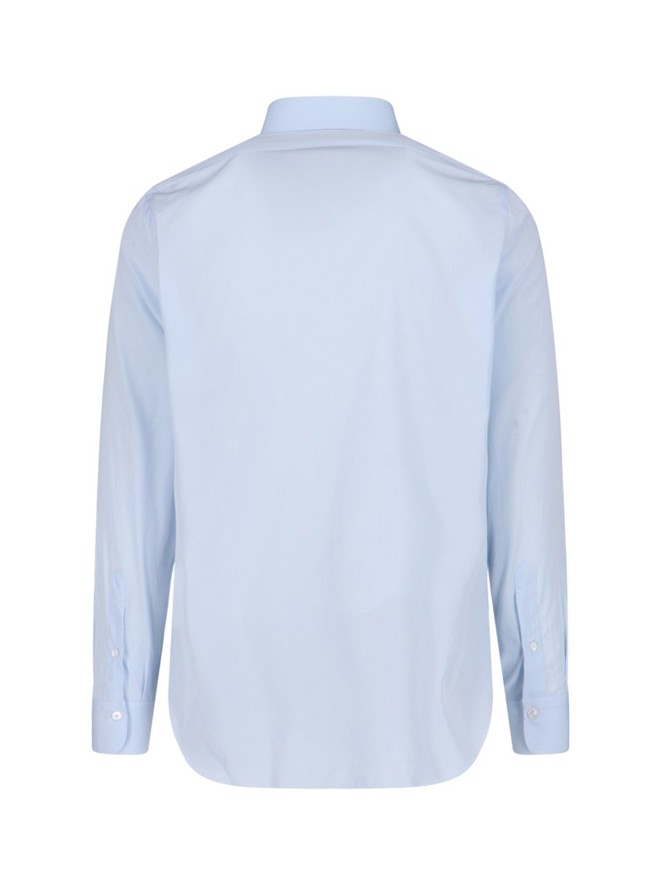 Finamore 1925 Napoli Classic Long-Sleeve Finamore 1925 Shirt In Smooth Cotton Blauw