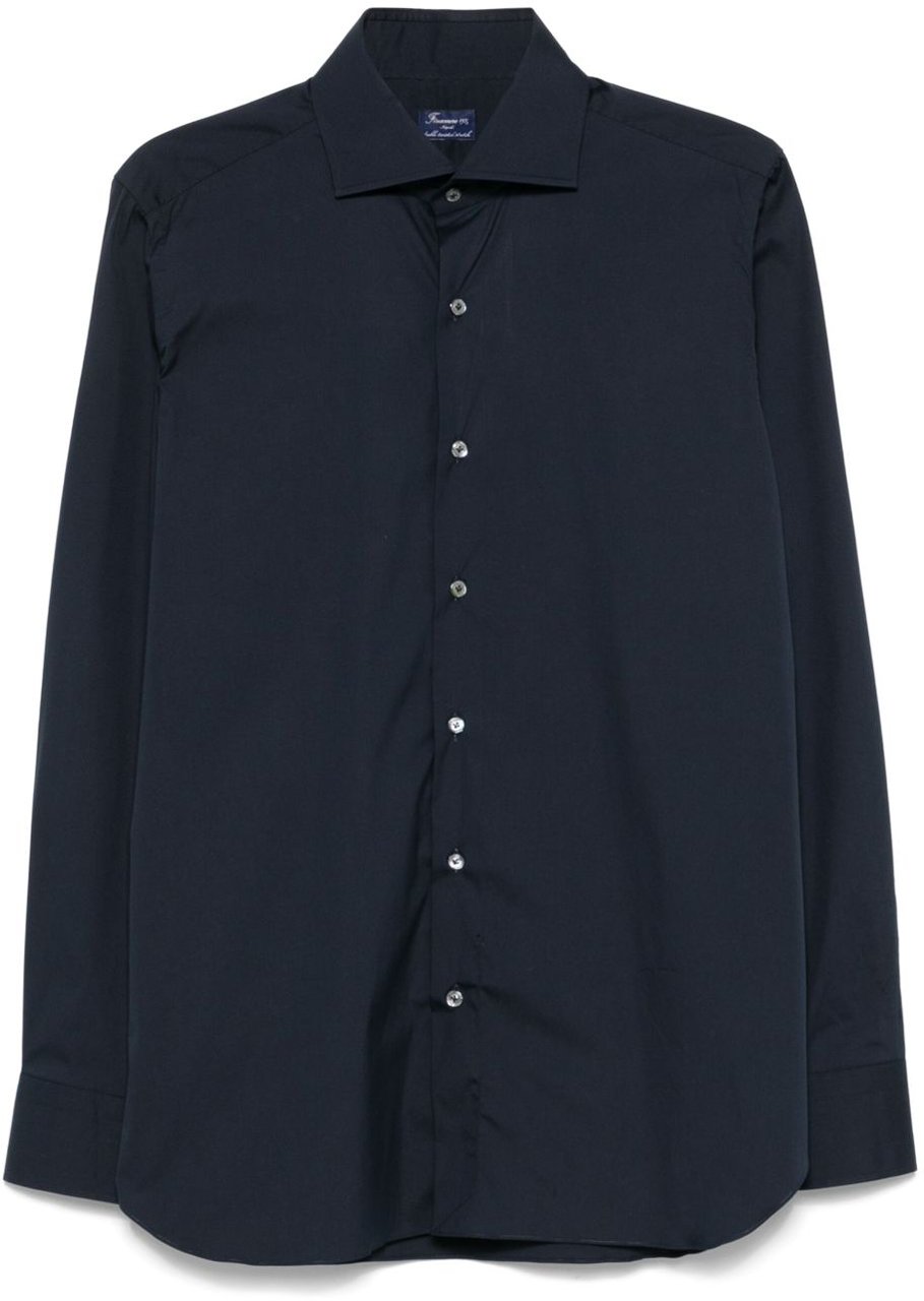 Finamore 1925 Napoli Shirts Blue Blauw