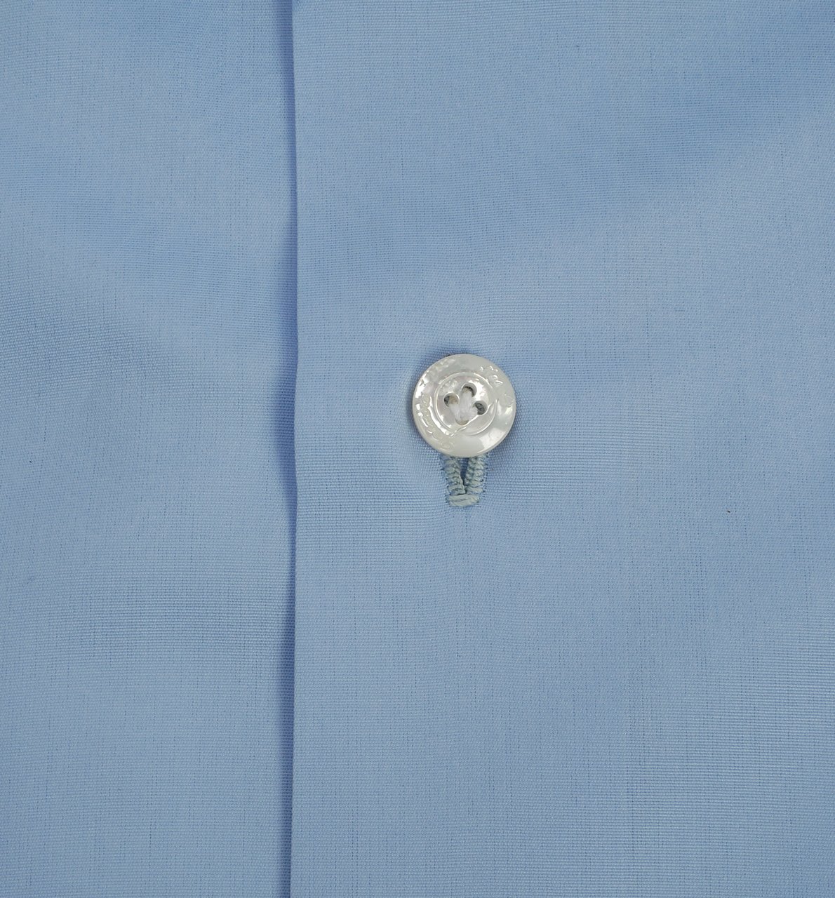 Finamore 1925 Napoli Doppio Ritorto Poplin Tailored Shirt Napoli Line Blauw
