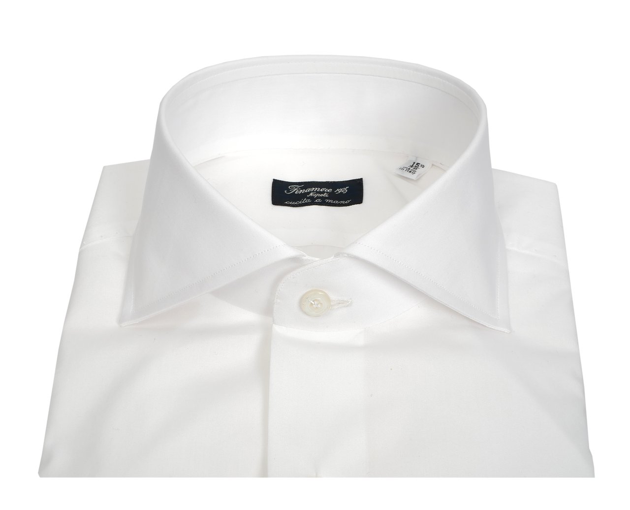 Finamore 1925 Napoli Double-Twisted Cotton Poplin Tailored Shirt Napoli Line Wit