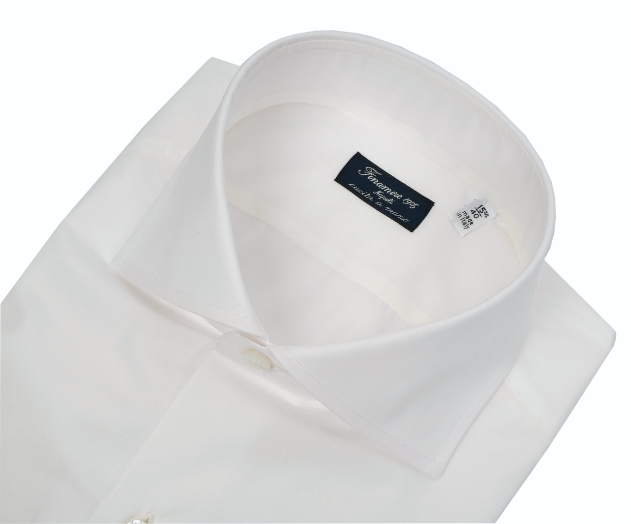 Finamore 1925 Napoli Double-Twisted Cotton Poplin Tailored Shirt Wit
