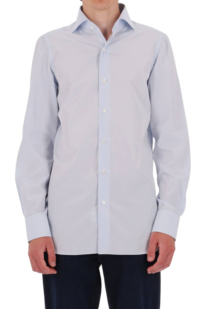 Finamore 1925 Napoli Napoli Line Cotton Shirt Blauw