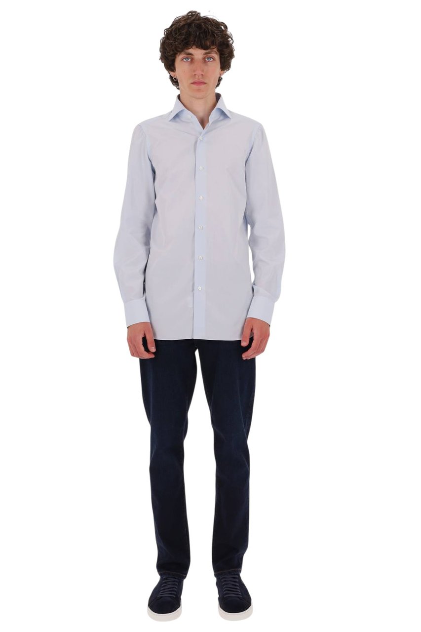 Finamore 1925 Napoli Napoli Line Cotton Shirt Blauw