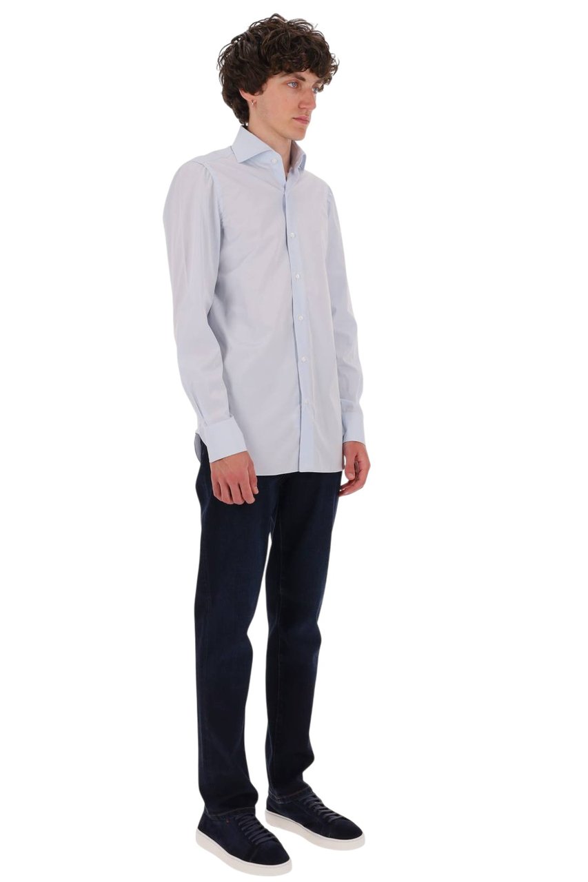 Finamore 1925 Napoli Napoli Line Cotton Shirt Blauw