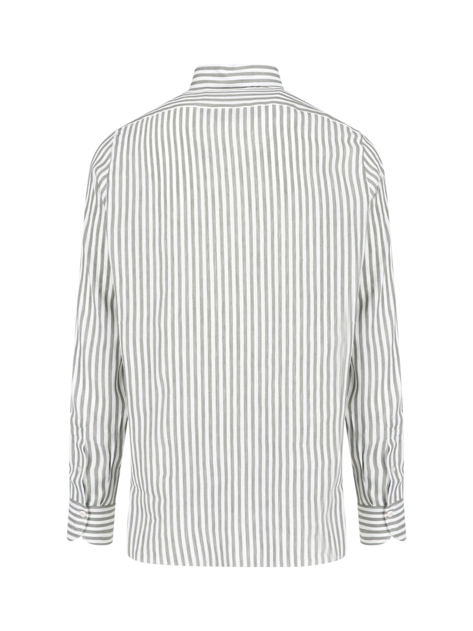 Finamore 1925 Napoli Multicolor Vertical Striped Button-Down Shirt Neutraal