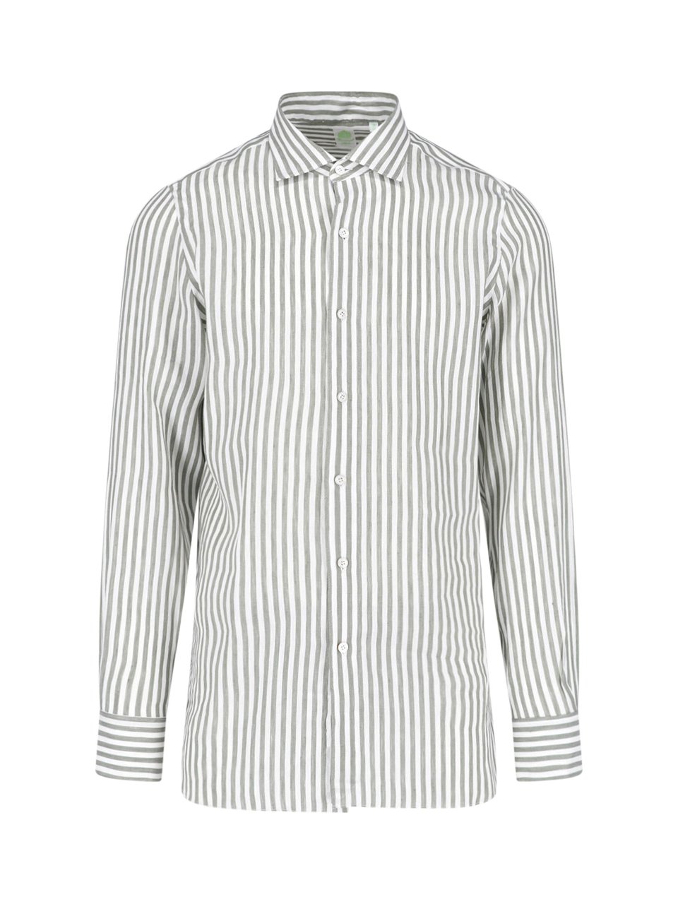Finamore 1925 Napoli Multicolor Vertical Striped Button-Down Shirt Neutraal