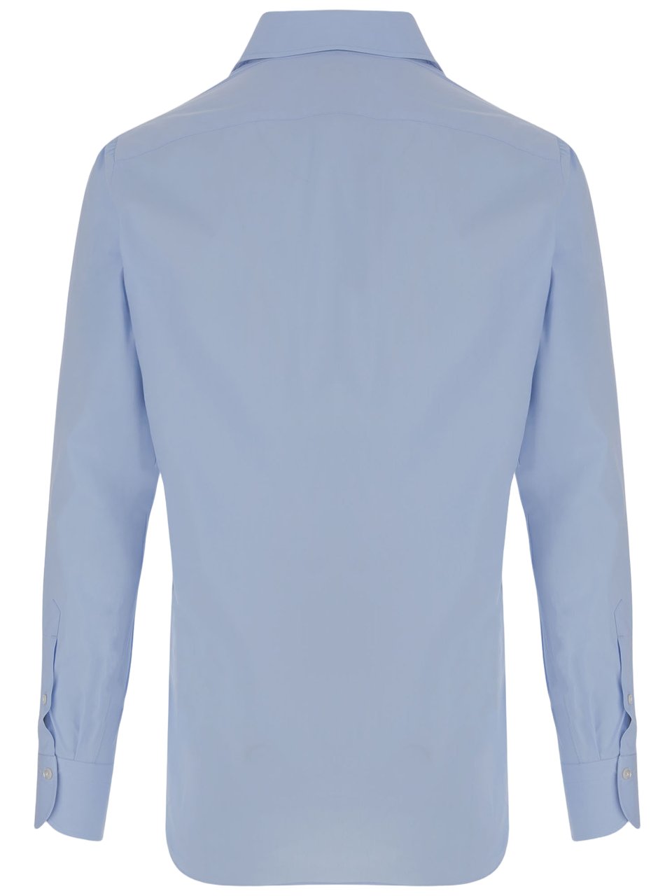 Finamore 1925 Napoli Stretch Cotton Blend Shirt Blauw