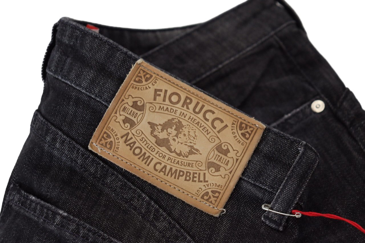Fiorucci Black Cotton Low Waist Skinny Women Casual Jeans Zwart