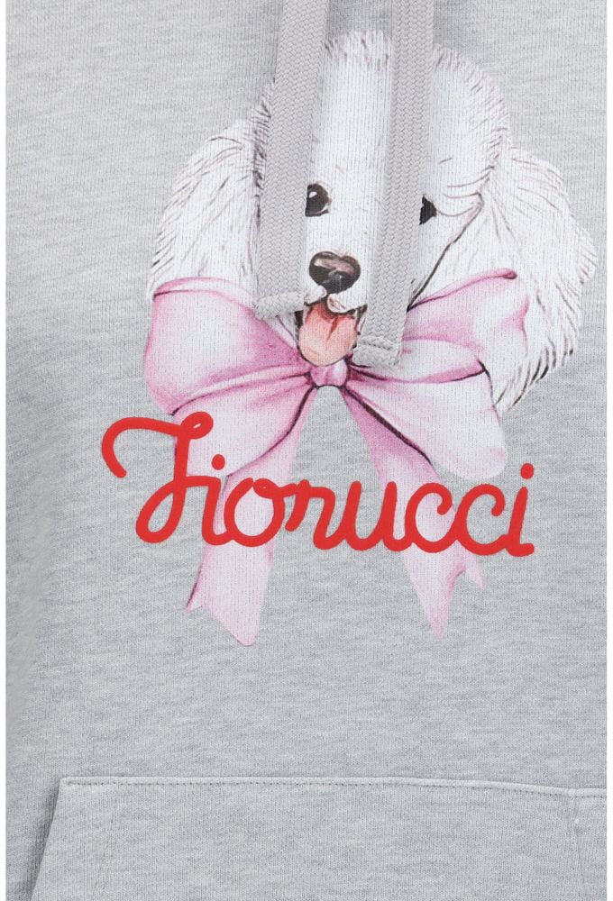 Fiorucci Poodle Graphic Sweatshirt with Relaxed Fit and Hood Wit