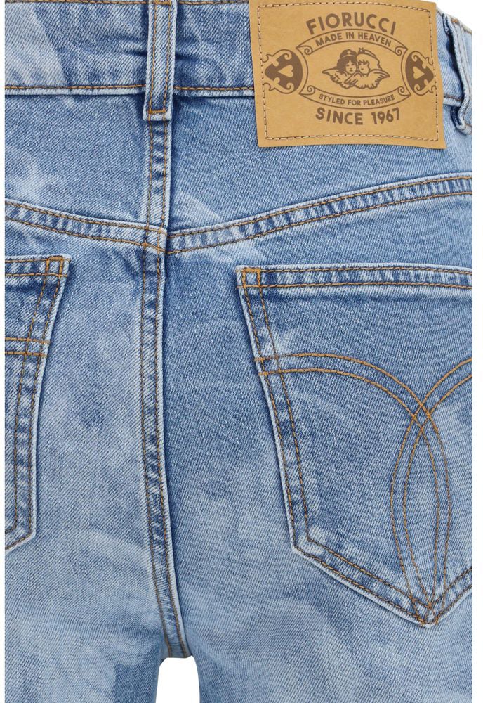 Fiorucci Blue Cotton Flared Jeans Blauw