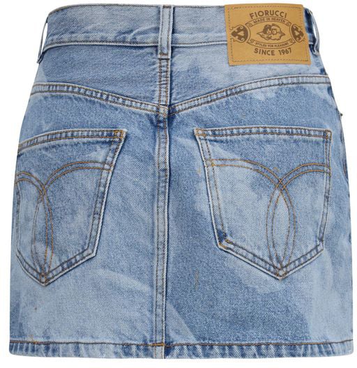 Fiorucci Blue Denim Skirt Blauw