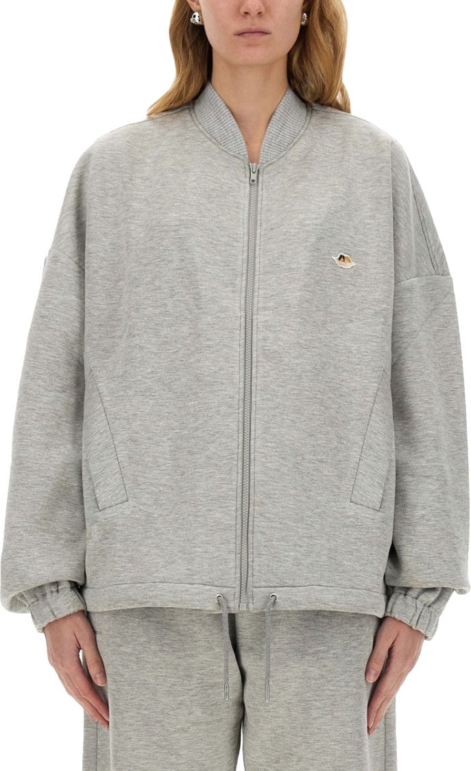 Fiorucci "Angel" Zippered Sweatshirt Grijs
