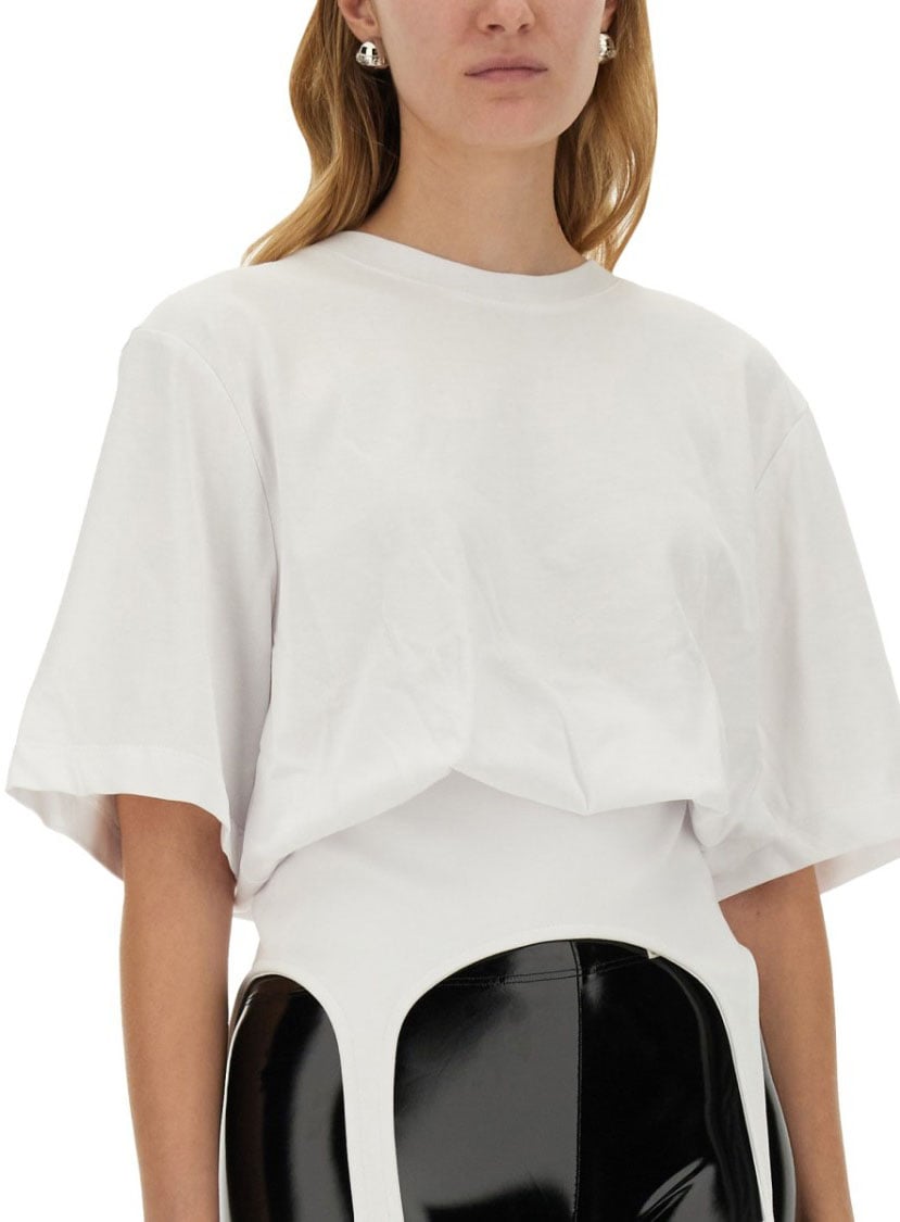 Fiorucci T-Shirt With Stylish Suspenders Wit