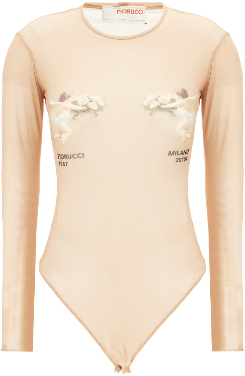 Fiorucci Skin pink stretch polyester bodysuit Neutraal