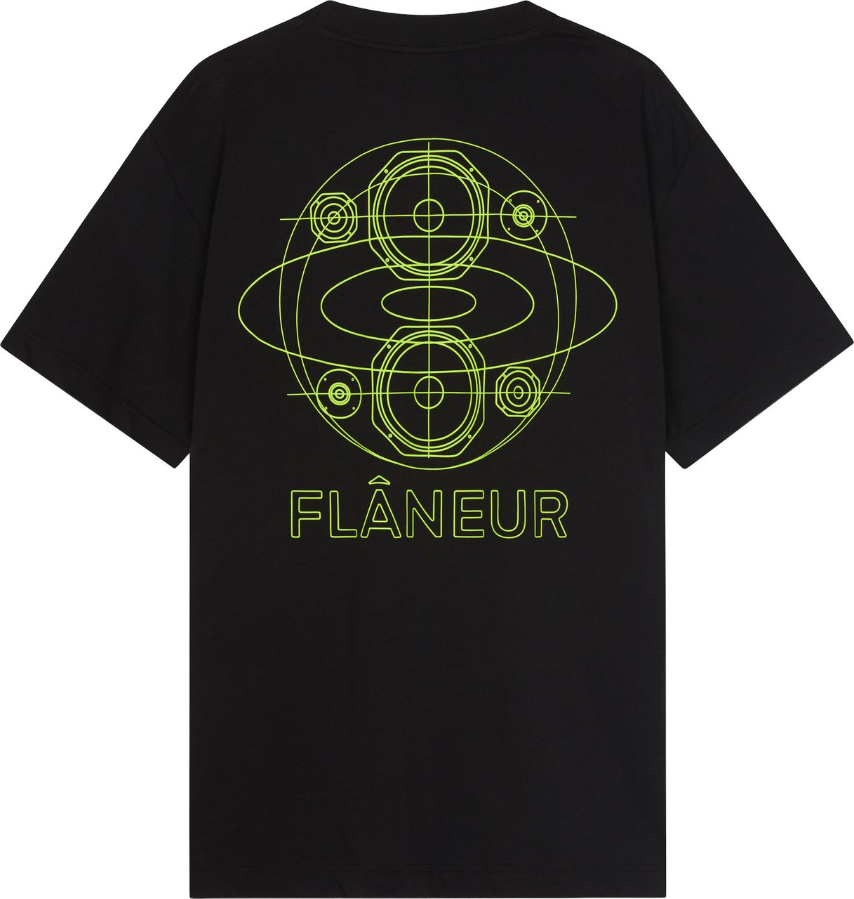 FLÂNEUR Speaker T-Shirt | Black Zwart