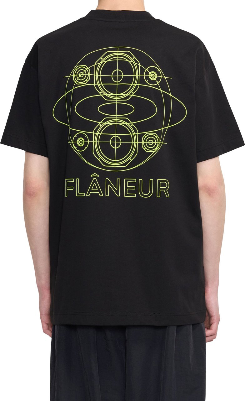 FLÂNEUR Speaker T-Shirt | Black Zwart