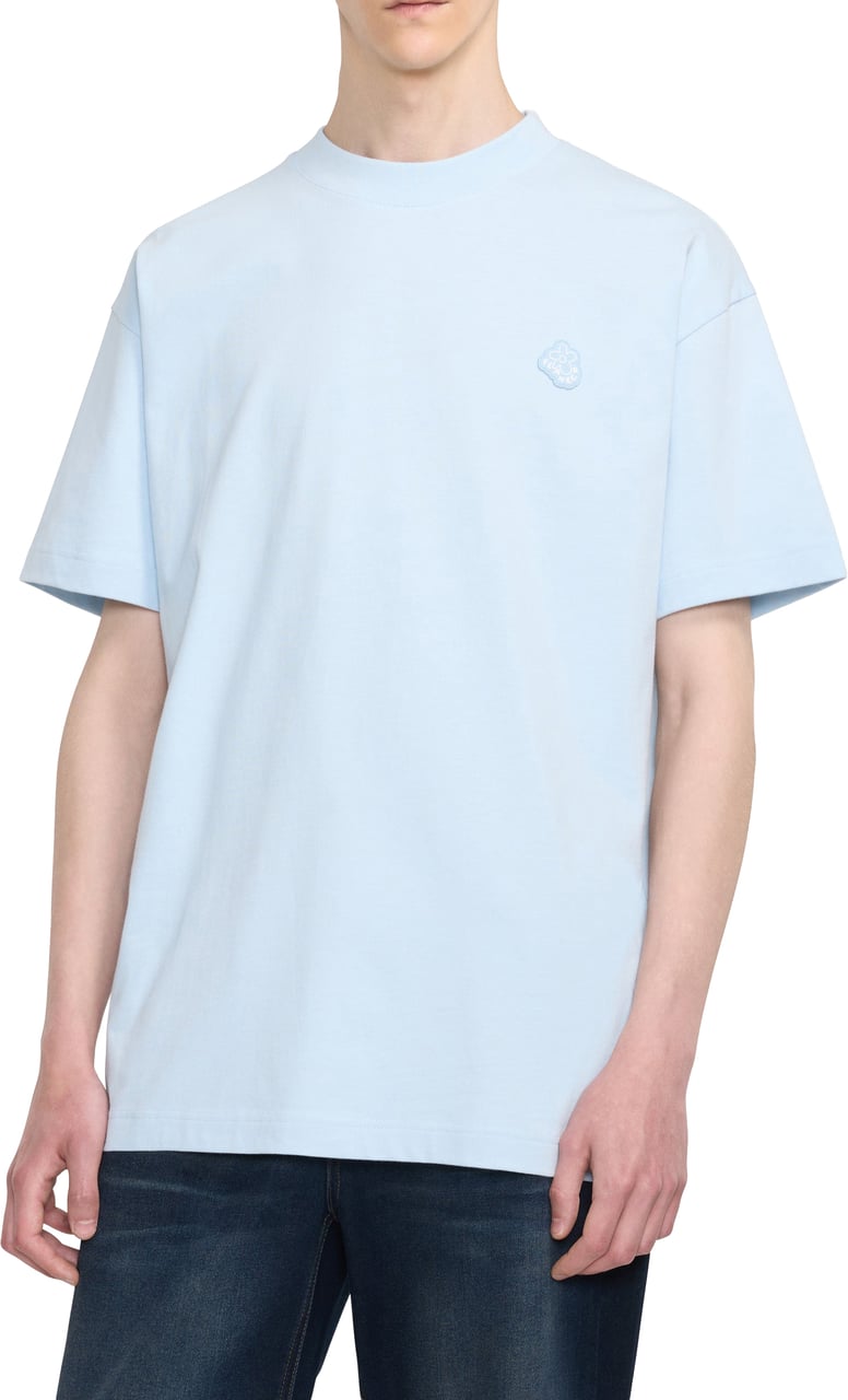 FLÂNEUR Rubber Blossom T-Shirt | Light Blue Blauw