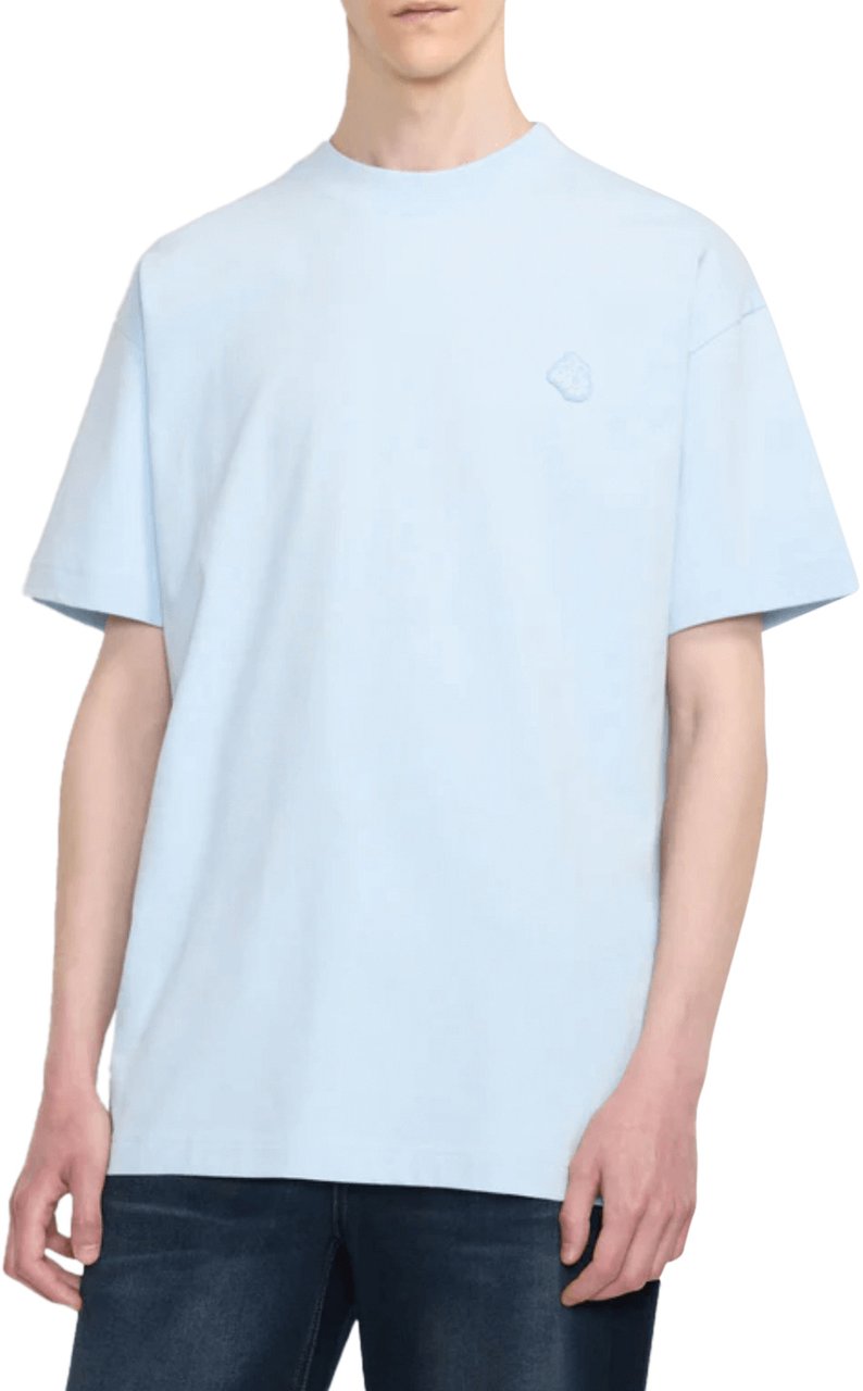 FLÂNEUR Rubber Blossom T-shirt LICHTBLAUW Lichtblauw