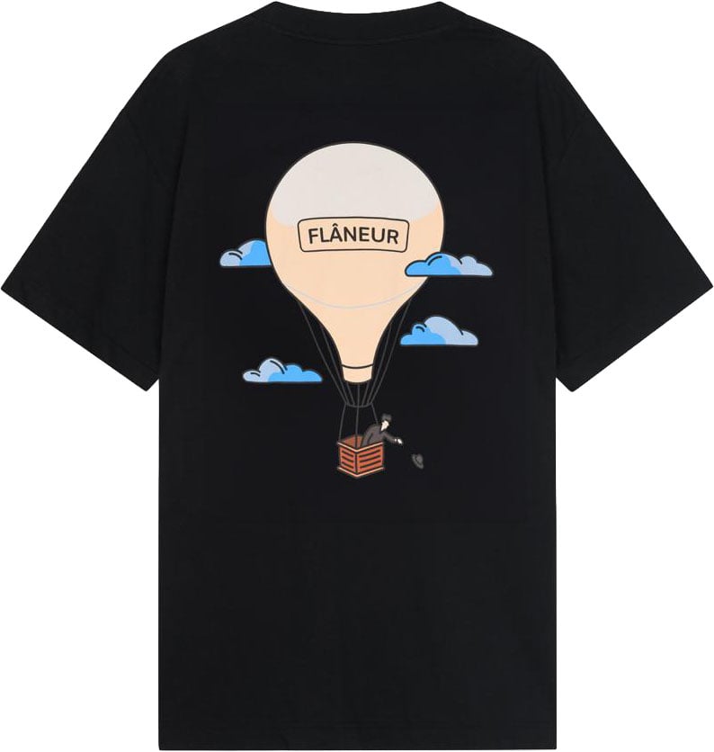 FLÂNEUR Aéronautique T-Shirt | Black Zwart