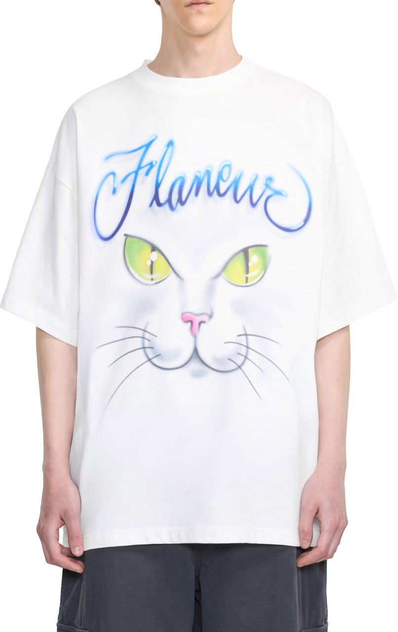 FLÂNEUR Cats T-Shirt | White Wit