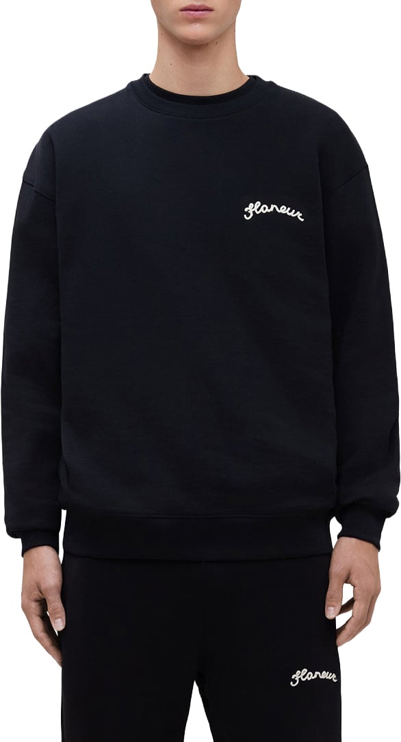 FLÂNEUR Signature Sweater | Black Zwart