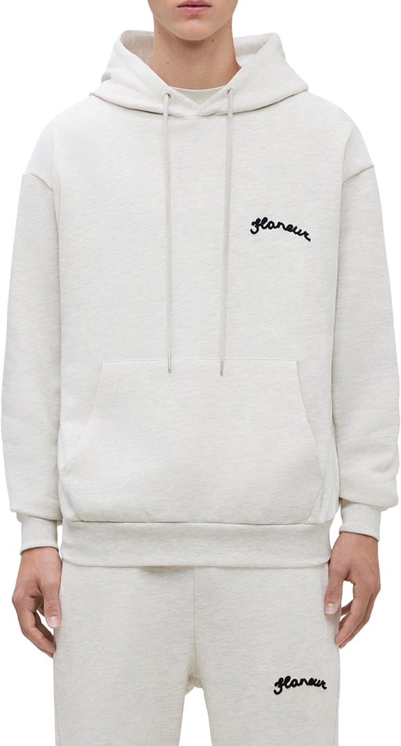 FLÂNEUR Signature Hoodie | Heather Grey Grijs