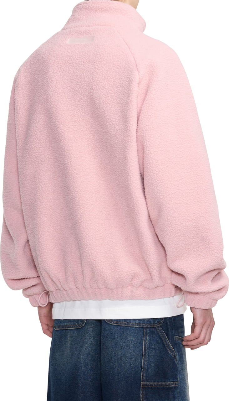 FLÂNEUR Frosted Badge Fleece Jacket | Pink Roze