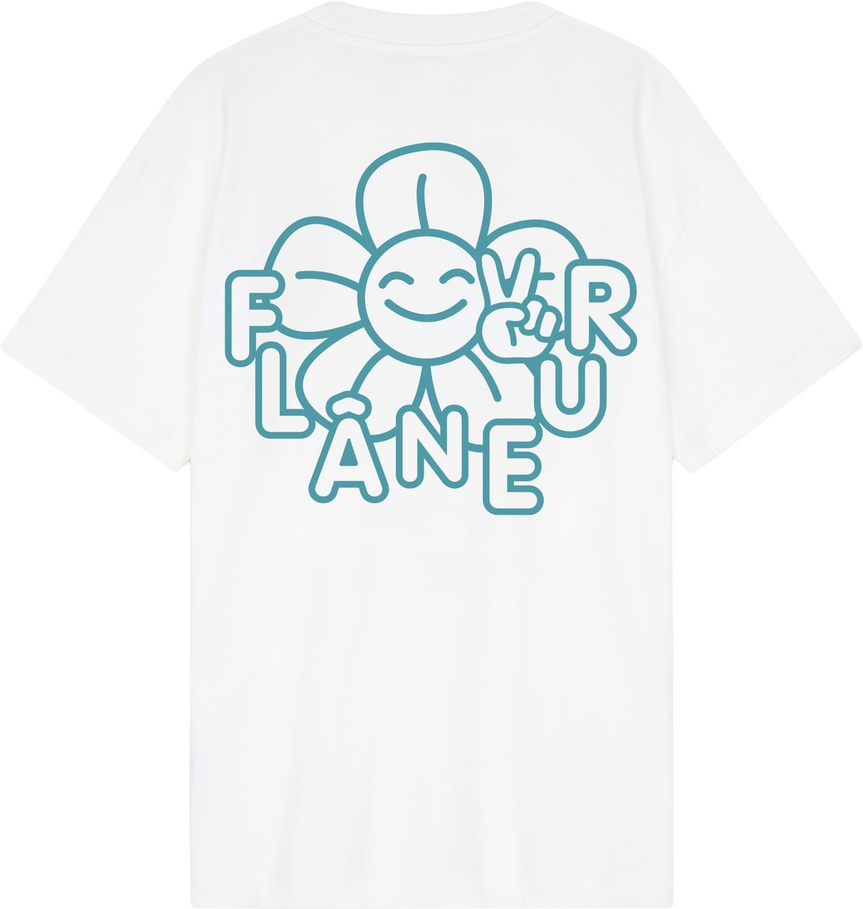 FLÂNEUR Happy Flower T-Shirt | White Wit