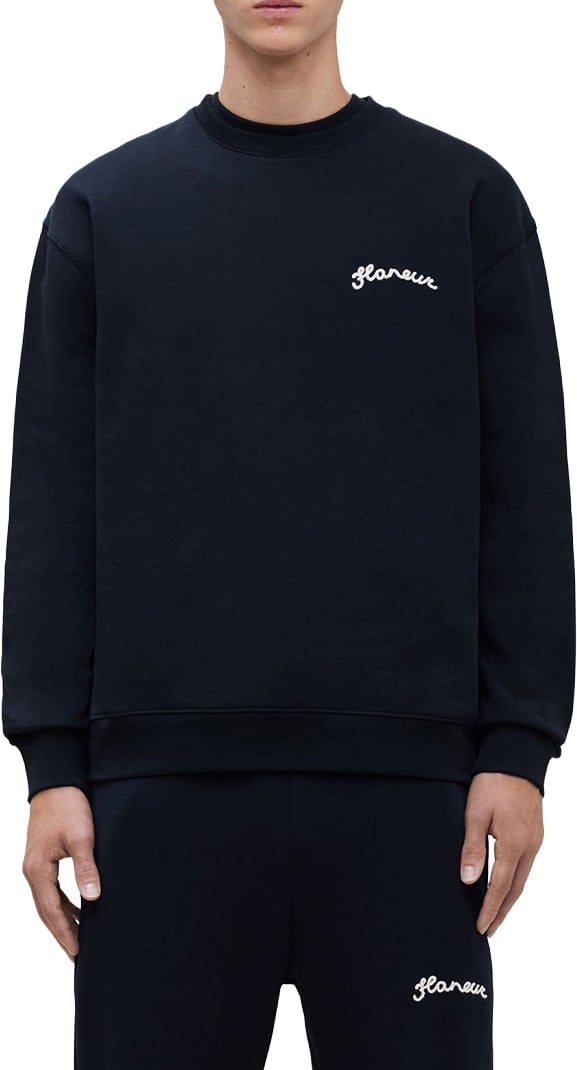 FLÂNEUR Signature Sweater | Navy Blauw