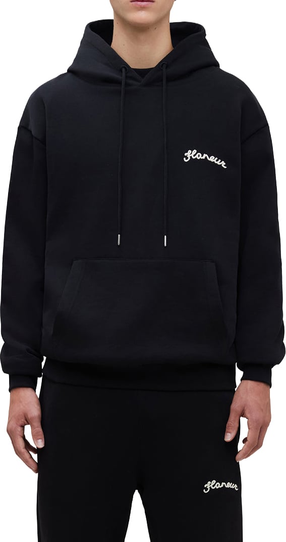 FLÂNEUR Signature Hoodie | Black Zwart
