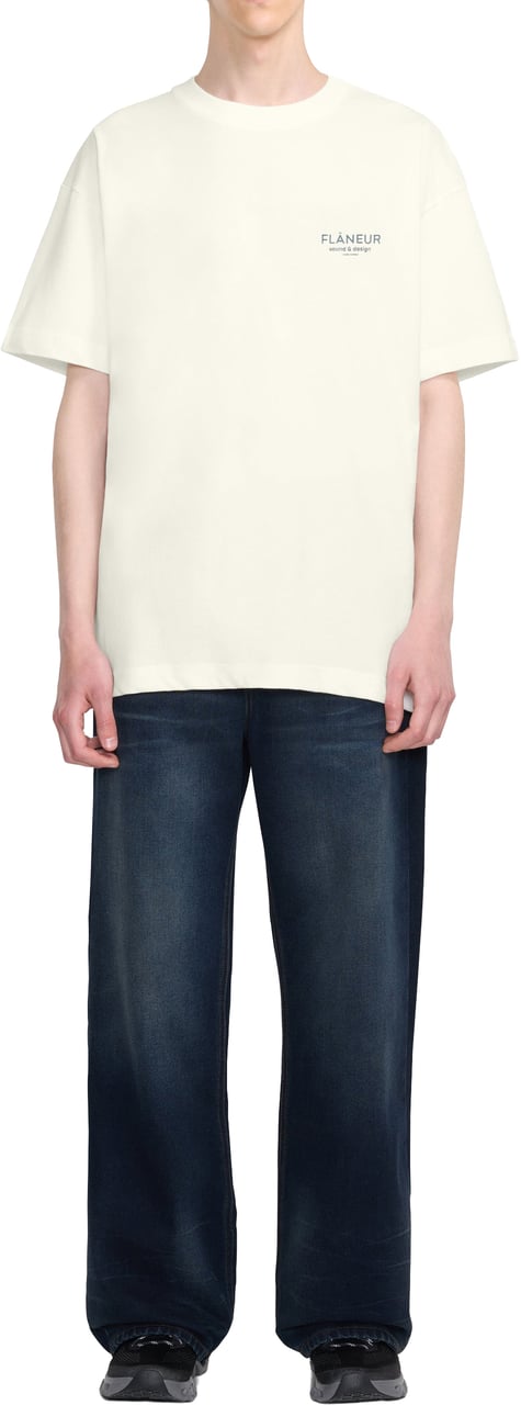 FLÂNEUR Sound & Design Studio Member T-Shirt | Washed White Wit
