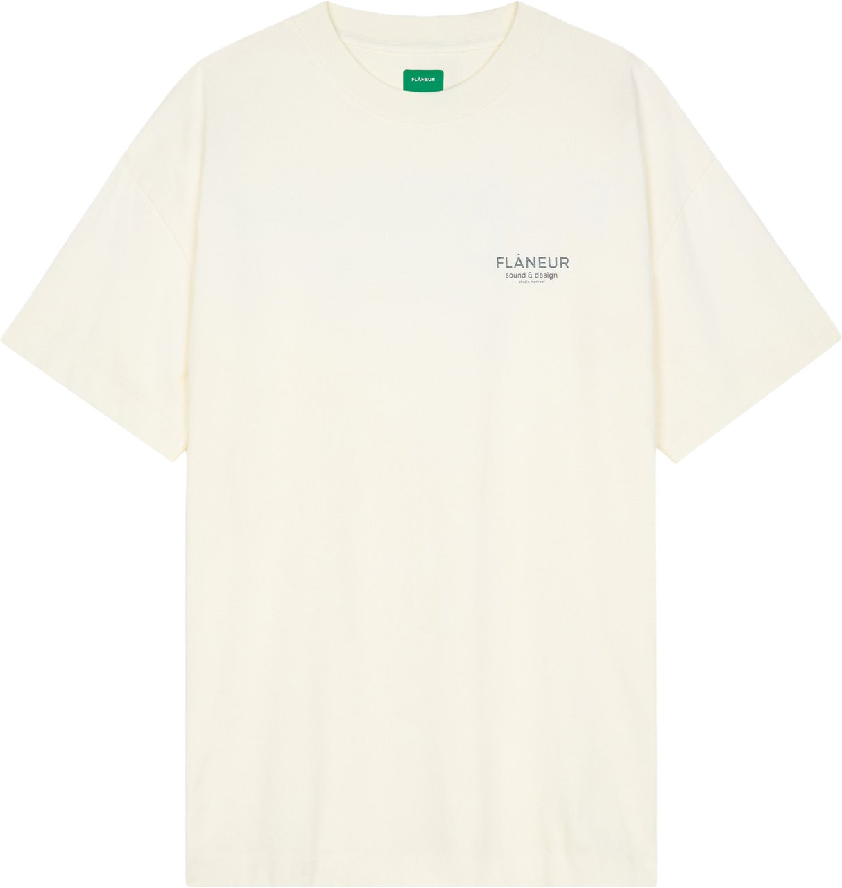 FLÂNEUR Sound & Design Studio Member T-Shirt | Washed White Wit