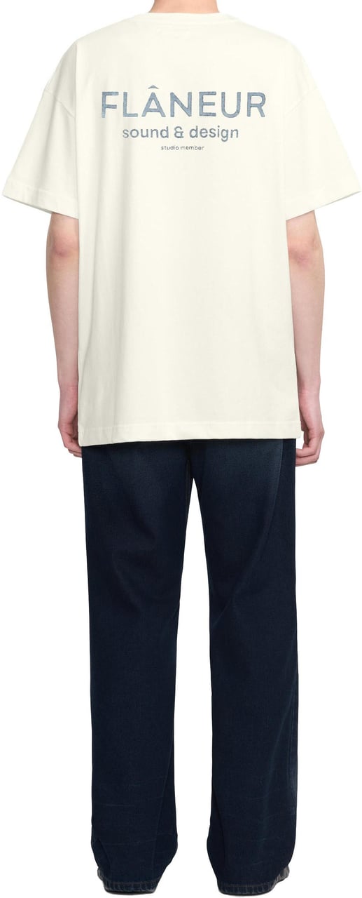 FLÂNEUR Sound & Design Studio Member T-Shirt | Washed White Wit