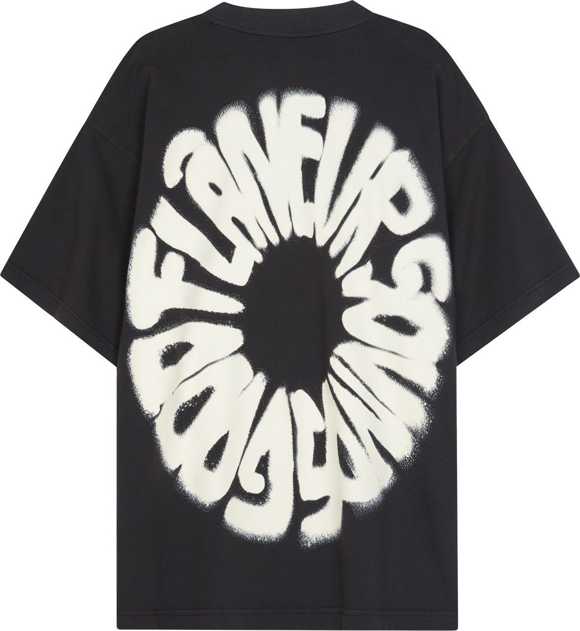 FLÂNEUR Sounds Good T-Shirt | Washed Black Zwart