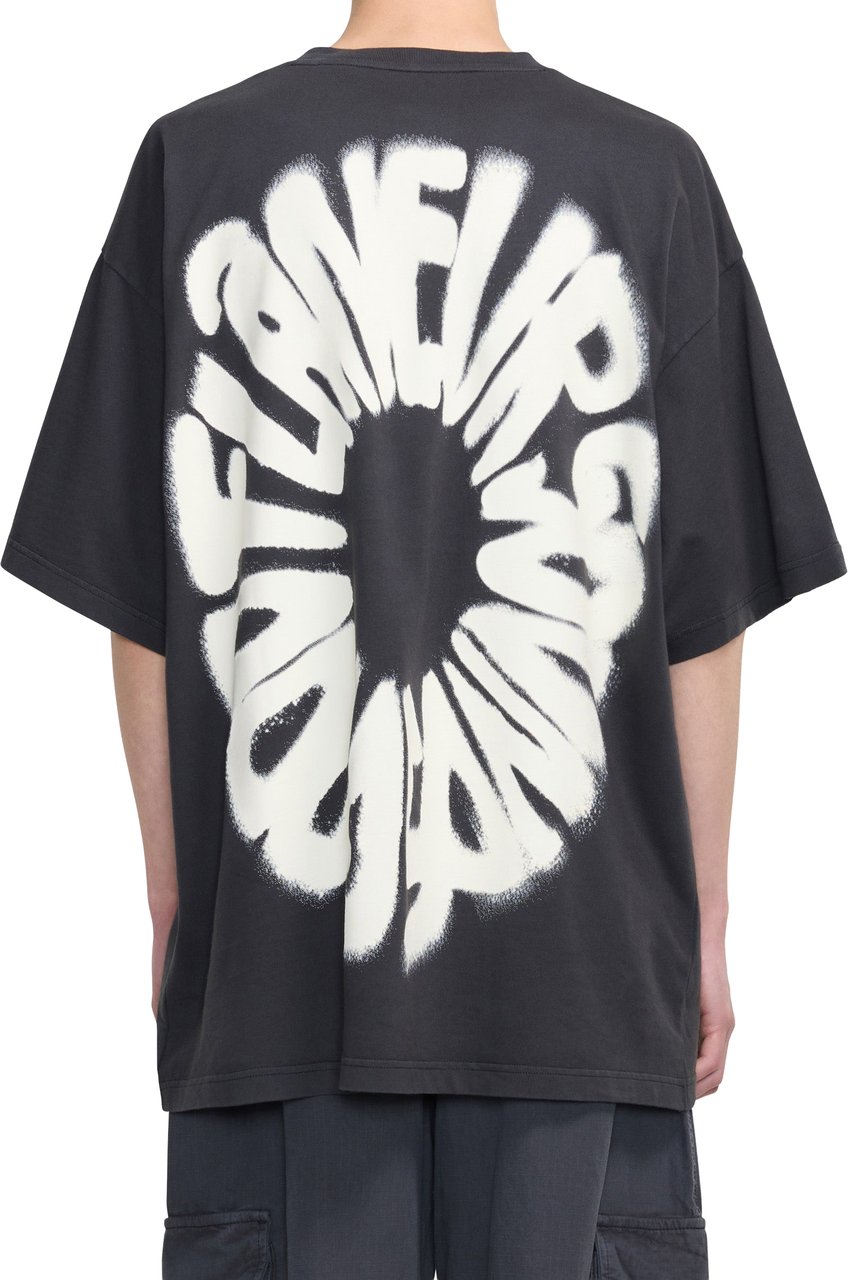 FLÂNEUR Sounds Good T-Shirt | Washed Black Zwart