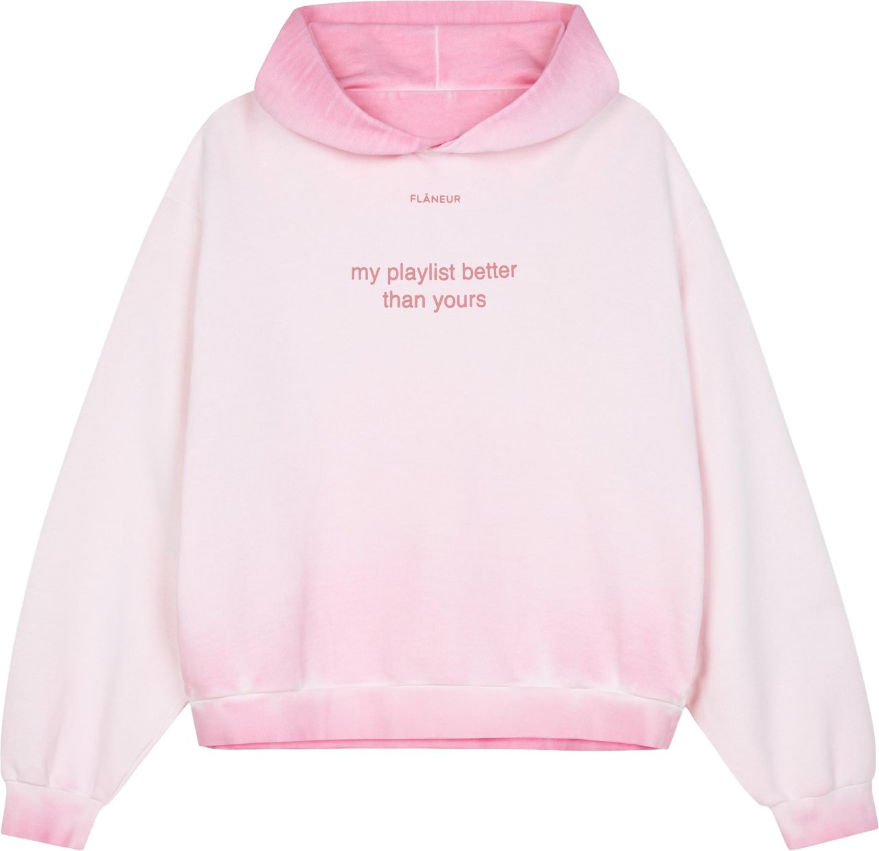 FLÂNEUR Playlist Hoodie | Washed Pink Roze