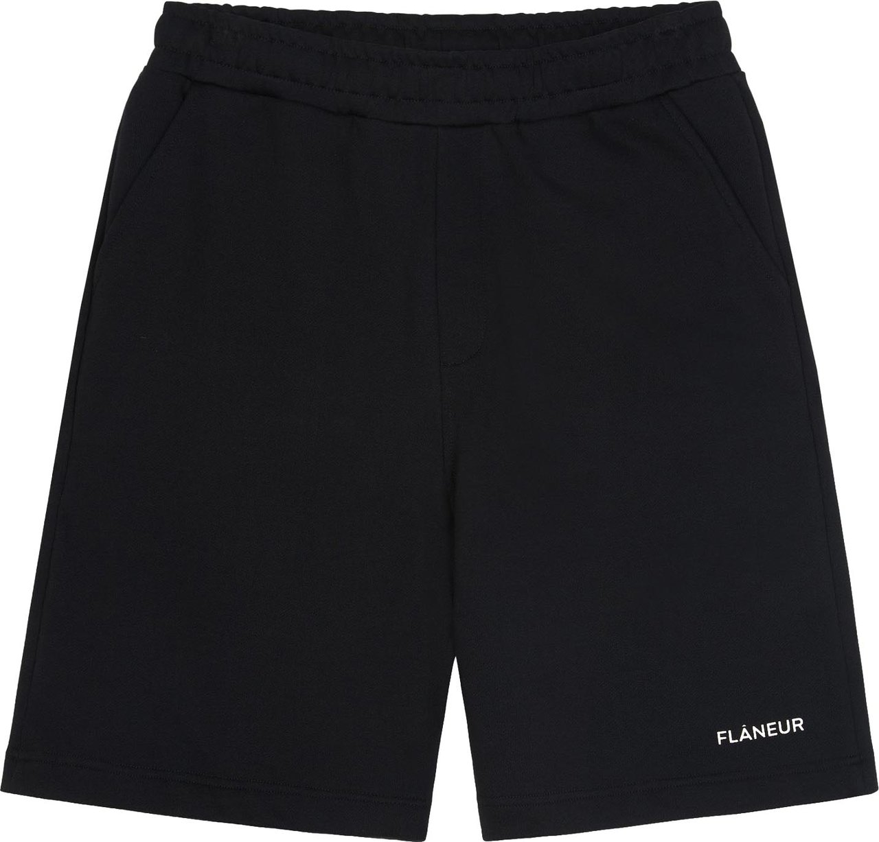 FLÂNEUR Logo Shorts | Black Zwart